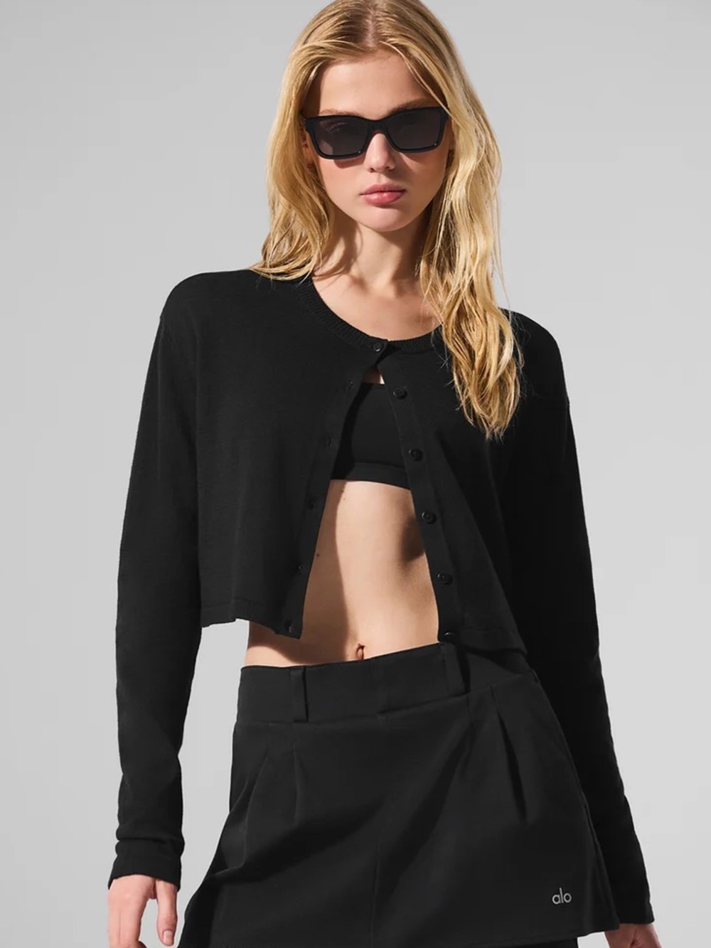 ALO Yoga Supernatural Sweater Cardigan in Black - L
